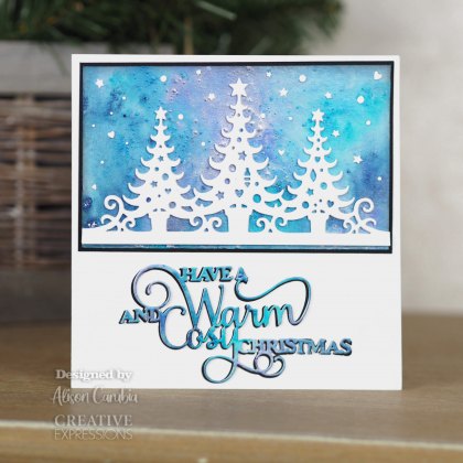 Creative Expressions Craft Dies Paper Cuts Collection Christmas Tree-o Edger | Set of 2