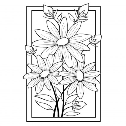 Woodware Clear Stamps Boxed Daisies Trio