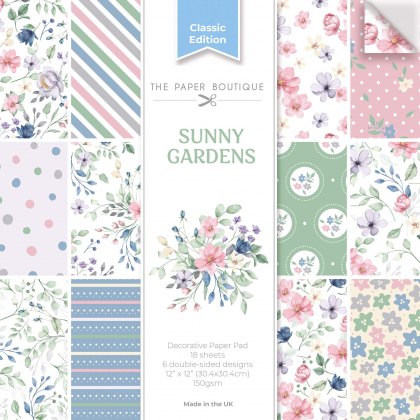 The Paper Boutique Sunny Gardens 12 x 12 inch Paper Pad | 24 sheets