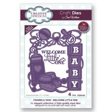 Sue Wilson Craft Dies Frames and Tags Collection Welcome Little One | Set of 4