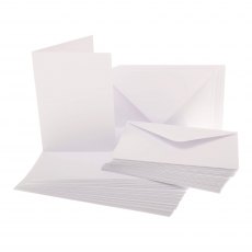 Craft UK C6 White Cards & Envelopes | Pack of 50
