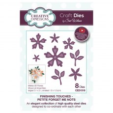 Sue Wilson Craft Dies Finishing Touches Petite Forget Me Nots | Set of 8