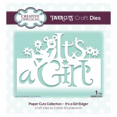 Creative Expressions Craft Dies Paper Cuts Collection It's A Girl Edger