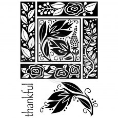 Woodware Clear Stamps Floral Block | Set of 3