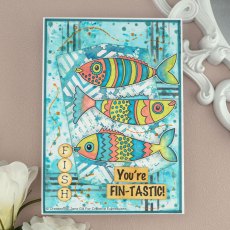 Woodware Clear Stamps Swimming Fish | Set of 5
