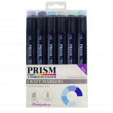 Hunkydory Prism Craft Markers Set 4 Blues | Set of 6