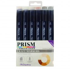 Hunkydory Prism Craft Markers Set 12 Neutrals | Set of 6