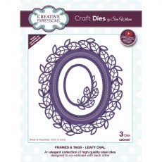 Sue Wilson Craft Dies Frames & Tags Collection Leafy Oval | Set of 3
