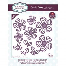 Sue Wilson Craft Dies Finishing Touches Collection Whirligig Flower | Set of 10