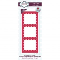 Sue Wilson Craft Dies Slimline Collection Outer Scalloped Rectangle Aperture Trio