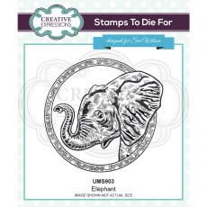 Creative Expressions Pre Cut Rubber Stamp Elephant