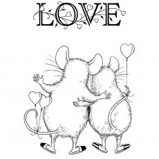 Pink Ink Designs Clear Stamp Love Mice | Set of 2