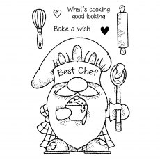 Woodware Clear Stamps Gnome Chef | Set of 7