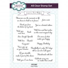 Jamie Rodgers Clear Stamp Set Just A Note | Set of 19