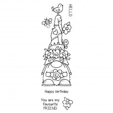 Woodware Clear Stamps Floral Hat | Set of 6
