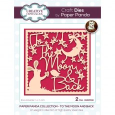 Creative Expressions Craft Dies Paper Panda To The Moon And Back | Set of 2