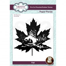 Creative Expressions Paper Panda Rubber Stamp Fall