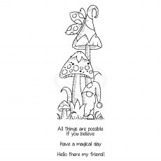 Woodware Clear Stamps Magical Mushrooms | Set of 4