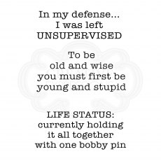 Woodware Clear Stamps Life Status | Set of 3
