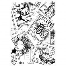 Woodware Clear Stamps Postage Stamp Background