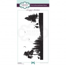 Creative Expressions Designer Boutique Collection Rubber Stamp Moonlit Gathering