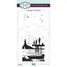 Creative Expressions Designer Boutique Collection Rubber Stamp Gone Fishing