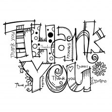 Woodware Clear Stamps Graffiti Thank You