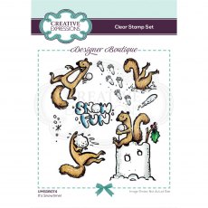 Creative Expressions Designer Boutique Clear Stamps It's Snowtime! | Set of 7