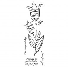 Woodware Clear Stamps Tulip Doodles | Set of 4