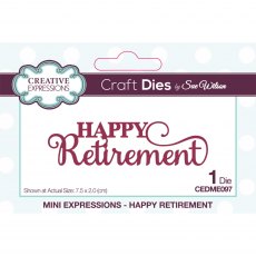 Sue Wilson Craft Dies Mini Expressions Collection Happy Retirement