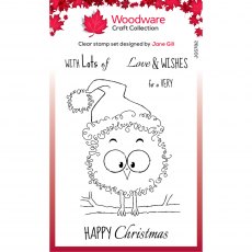 Woodware Clear Stamps Festive Fuzzies Robin | Set of 4