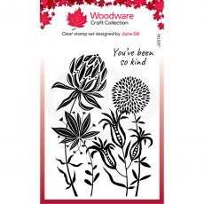 Woodware Clear Stamps Autumn Flowers | Set of 2