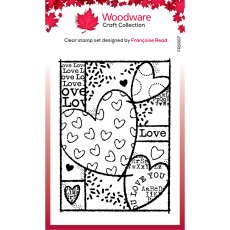 Woodware Clear Stamps Heart Collage