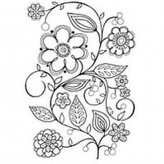 Woodware Clear Stamps Floral Vine