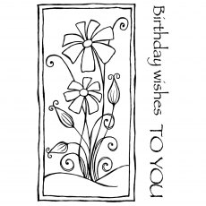 Woodware Clear Stamps Daisy Panel | Set of 3