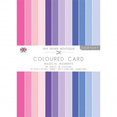 The Paper Boutique Everyday A4 Coloured Card Magical Moments | 24 sheets
