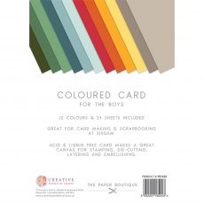 The Paper Boutique Everyday A4 Coloured Card For The Boys | 24 sheets