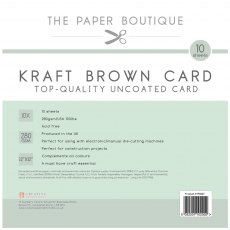 The Paper Boutique 12 x 12 inch Card Basics Kraft Brown | 10 sheets