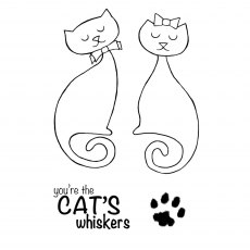 Woodware Clear Stamps Mr and Mrs Cat | Set of 4