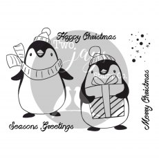 Two Jays Clear Stamp Large Penguins | Set of 6