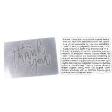 Presscut A6 Embossing Folder and Clear Stamp Thank You | Set of 2