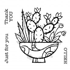 Woodware Clear Stamps Succulent Display | Set of 4