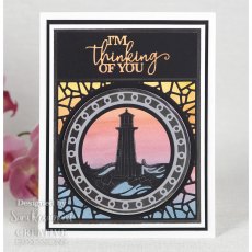 Sue Wilson Craft Dies Stained Glass Collection Beach Lighthouse | Set of 4