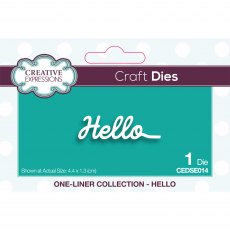 Creative Expressions Craft Dies One-Liner Collection Hello