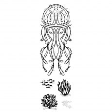Woodware Clear Stamps Jelly Fish | Set of 5