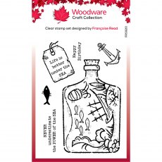 Woodware Clear Stamps Shipwreck Bottle | Set of 6