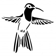 IndigoBlu Stencil Hummingbird | 6 x 6 inch
