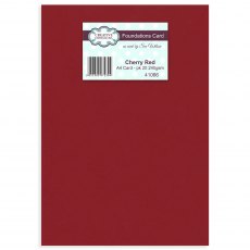 Foundation A4 Card Pack Cherry Red