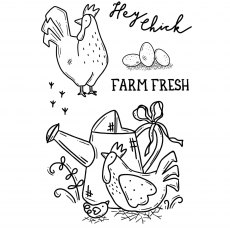 Creative Expressions Sam Poole Clear Stamp Set Hey Chick | Set of 6