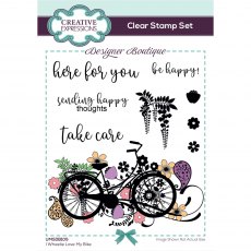 Creative Expressions Designer Boutique Collection Clear Stamps I Wheelie Love My Bike | Set of 9